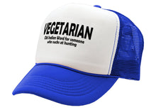 Load image into Gallery viewer, VEGETARIAN - BAD HUNTER - Five Panel Retro Style TRUCKER Cap
