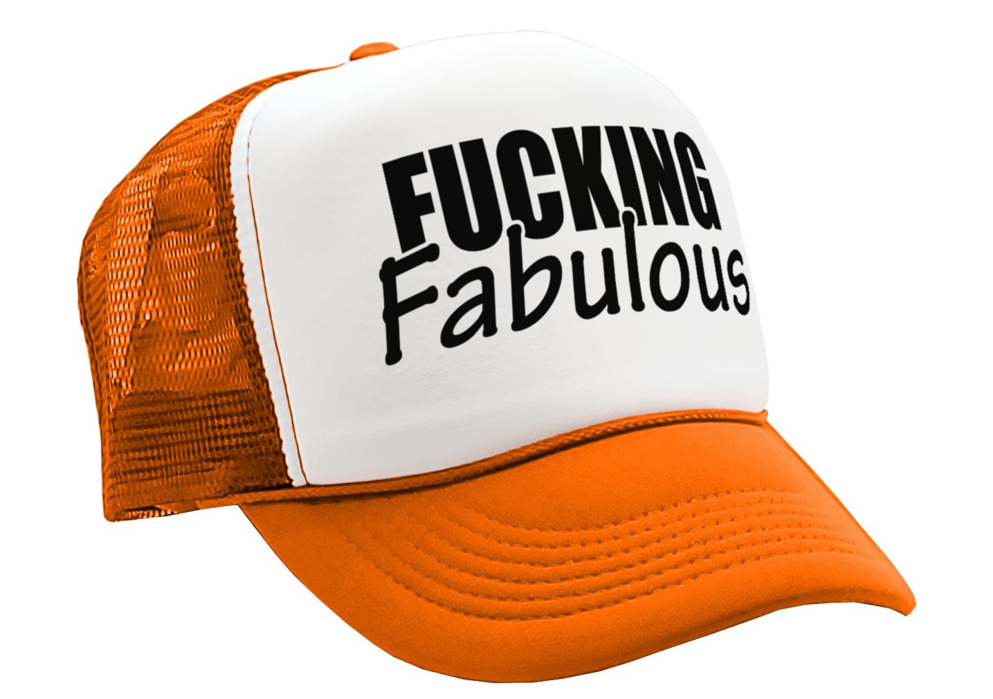 FUCKING FABULOUS - sexy funny hipster joke - Vintage Retro Style Trucker Cap Hat - Five Panel Retro Style TRUCKER Cap