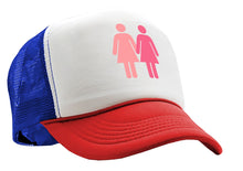 Load image into Gallery viewer, GIRL ON GIRL - lgbtq gay rights lesbian - Vintage Retro Style Trucker Cap Hat - Five Panel Retro Style TRUCKER Cap
