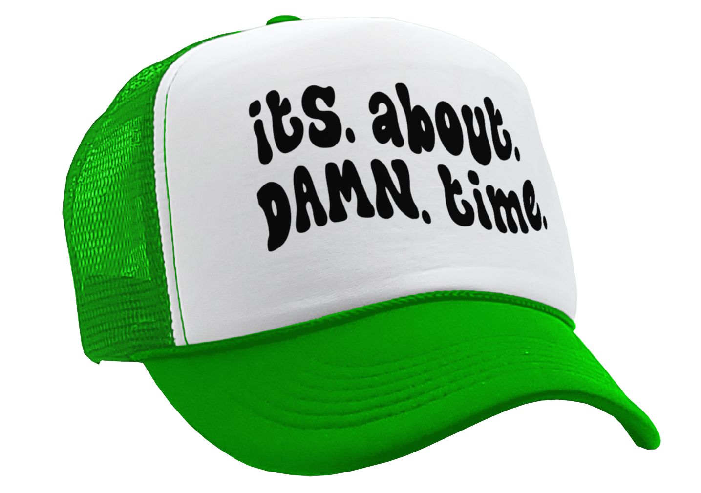 its. about. damn. time. - viral video - Vintage Retro Style Trucker Cap Hat - Five Panel Retro Style TRUCKER Cap