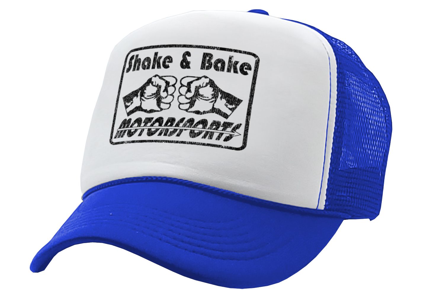 SHAKE and BAKE Motorsports - ferrell movie - Vintage Retro Style Trucker Cap Hat - Five Panel Retro Style TRUCKER Cap