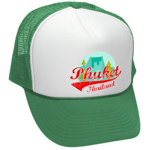 Load image into Gallery viewer, PHUKET THAILAND - FUNNY RETRO VINTAGE STYLE - Unisex Adult Trucker Cap Hat - Five Panel Retro Style TRUCKER Cap
