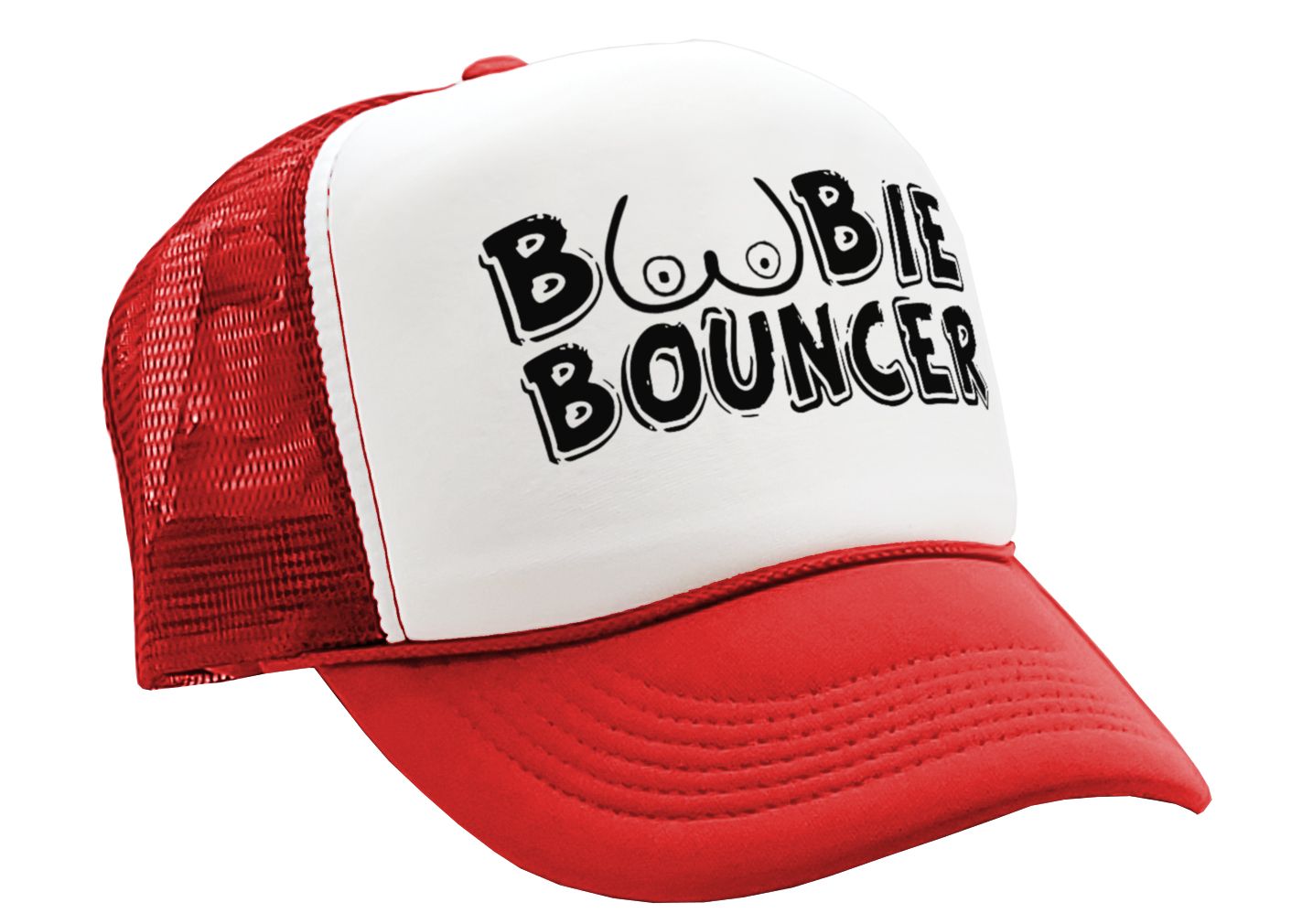 Boobie Bouncer - Vintage Retro Style Trucker Cap Hat - Five Panel Retro Style TRUCKER Cap