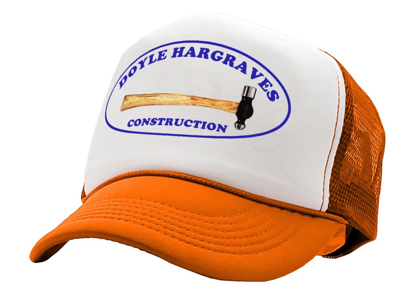 DOYLE HARGRAVES CONSTRUCTION movie - Vintage Retro Style Trucker Cap Hat - Five Panel Retro Style TRUCKER Cap