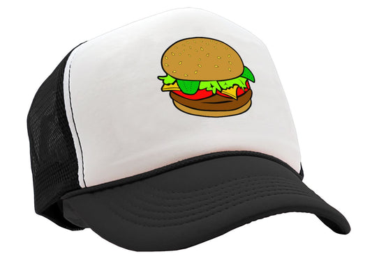 HAMBURGER - Five Panel Retro Style TRUCKER Cap