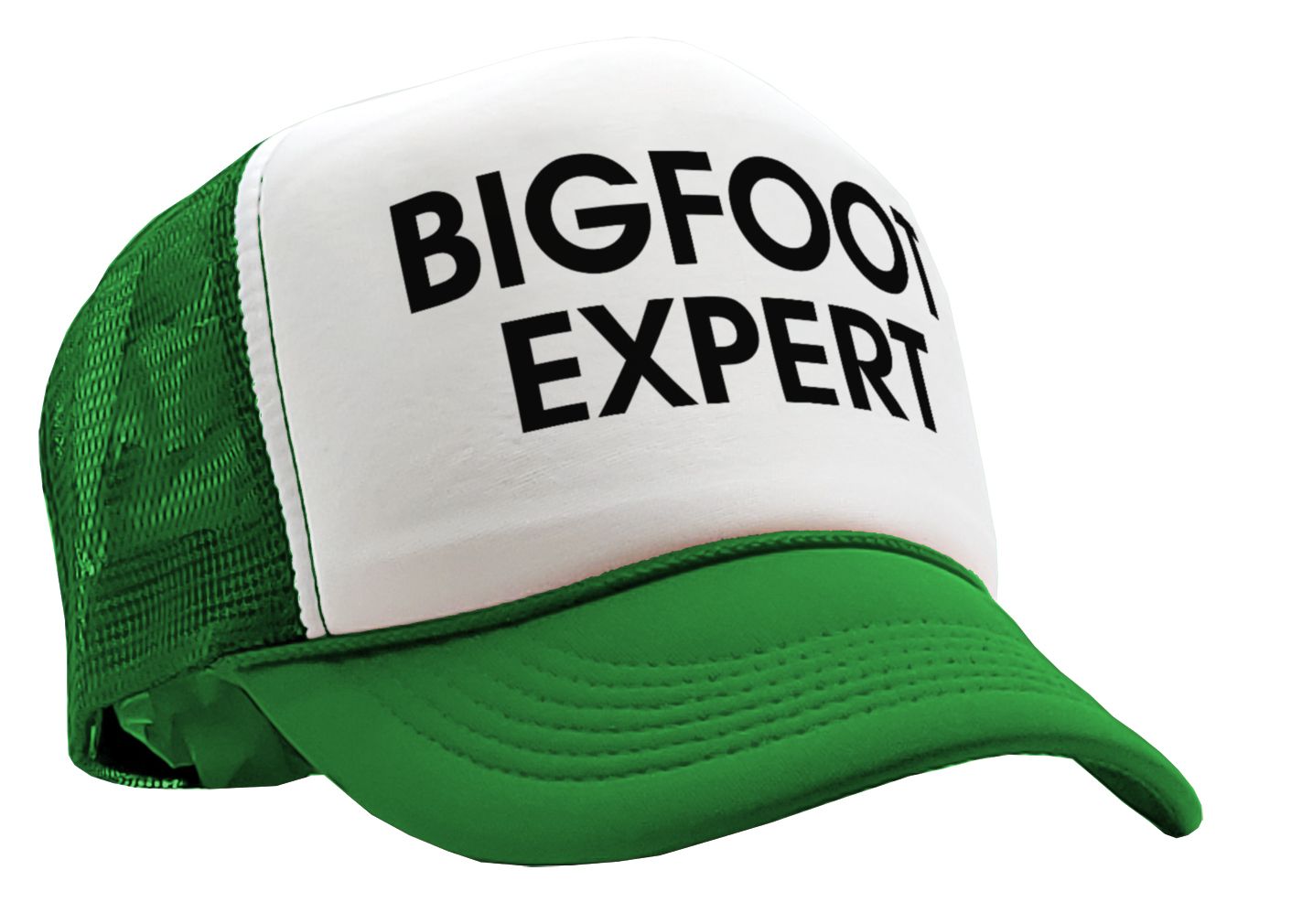 BIGFOOT EXPERT - sasquatch squatchin hunter - Adjustable Snap Back Trucker Cap Hat