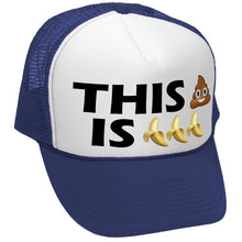 Load image into Gallery viewer, THIS S--- IS BANANAS - funny parody joke - Mesh Trucker Hat Cap - Five Panel Retro Style TRUCKER Cap
