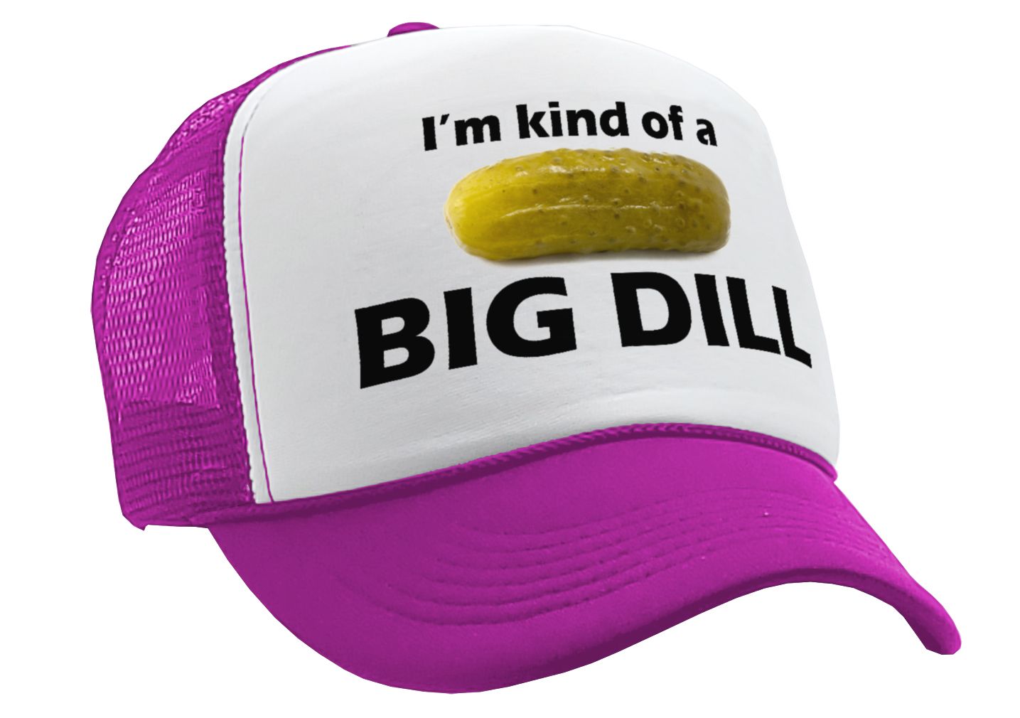 I'M KIND OF A BIG DILL - funny parody - Vintage Retro Style Trucker Cap Hat - Five Panel Retro Style TRUCKER Cap