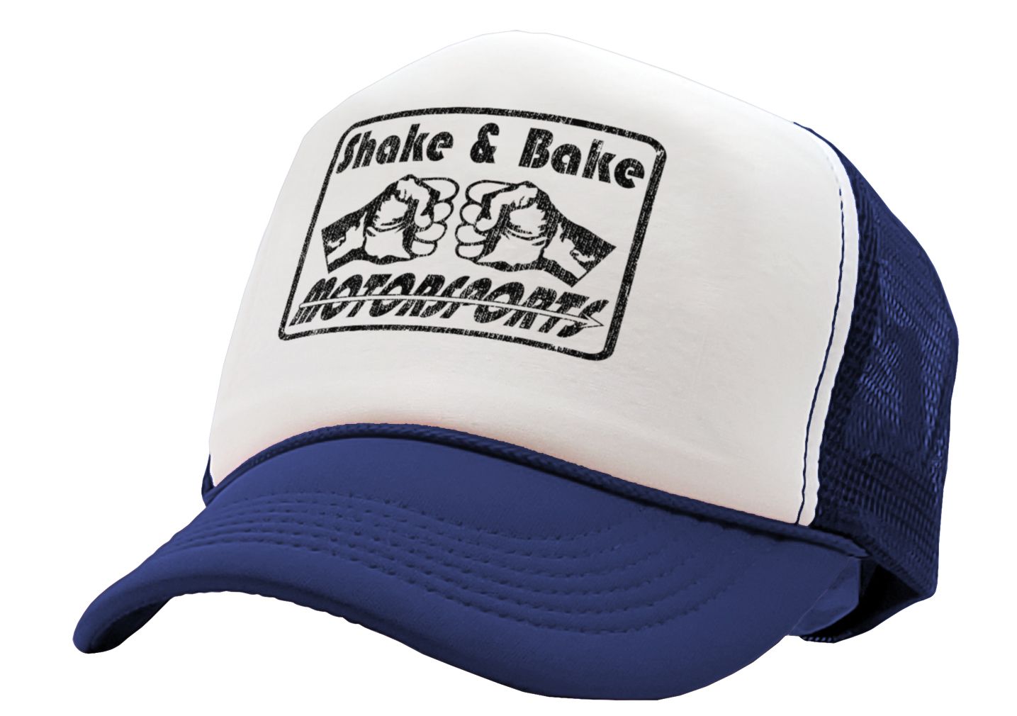 SHAKE and BAKE Motorsports - ferrell movie - Vintage Retro Style Trucker Cap Hat - Five Panel Retro Style TRUCKER Cap