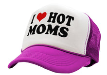 Load image into Gallery viewer, I Heart Hot Moms - Single Sexy Milf Hunter Mom - Vintage Retro Style Trucker Cap Hat - Five Panel Retro Style TRUCKER Cap
