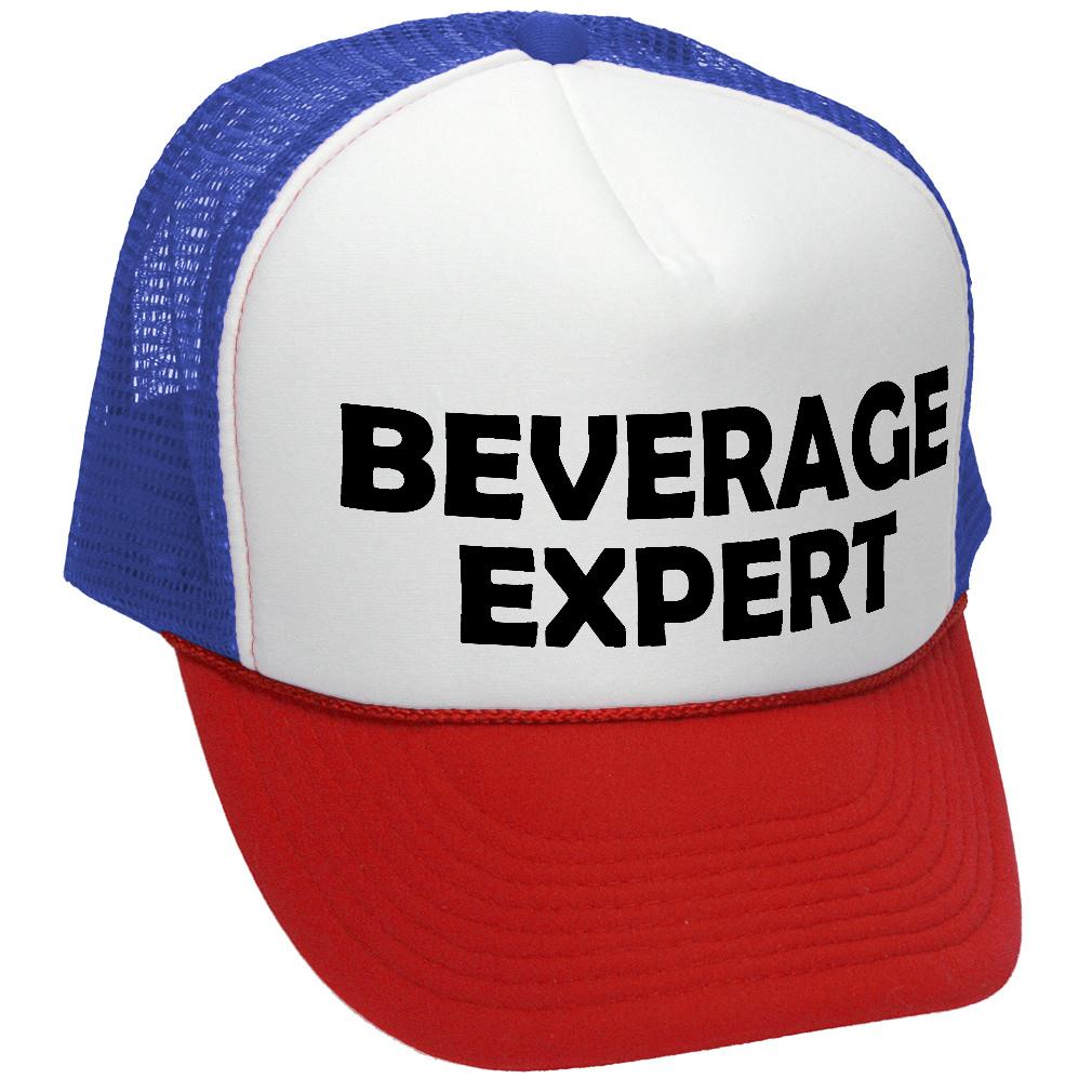 BEVERAGE EXPERT - beer wine liquor party - Vintage Retro Style Trucker Cap Hat - Five Panel Retro Style TRUCKER Cap