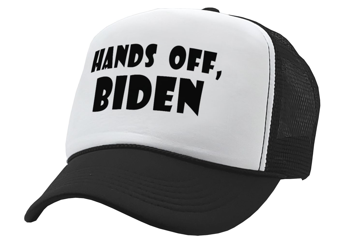 Hands Off Biden - Five Panel Retro Style TRUCKER Cap