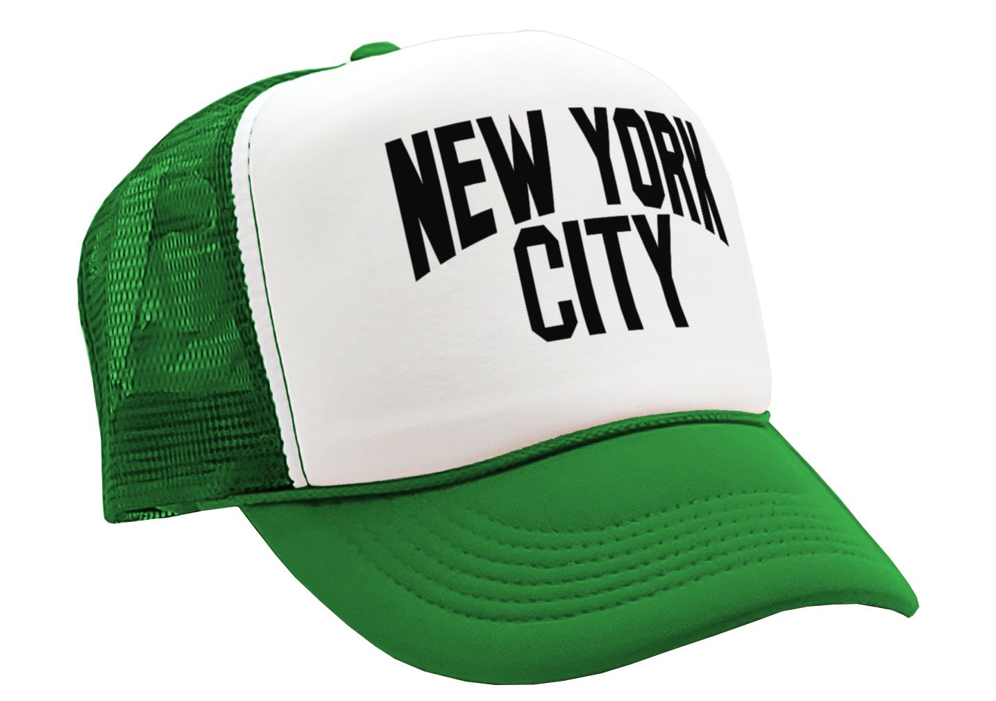 NEW YORK CITY - retro mod lennon meme - Vintage Retro Style Trucker Cap Hat - Five Panel Retro Style TRUCKER Cap