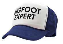 Load image into Gallery viewer, BIGFOOT EXPERT - sasquatch squatchin hunter - Adjustable Snap Back Trucker Cap Hat
