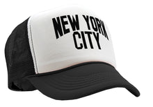 Load image into Gallery viewer, NEW YORK CITY - retro mod lennon meme - Vintage Retro Style Trucker Cap Hat - Five Panel Retro Style TRUCKER Cap
