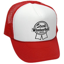 Load image into Gallery viewer, STARK Winterfell Beer - thrones - Retro Vintage Style Baseball Trucker Cap Hat - Five Panel Retro Style TRUCKER Cap
