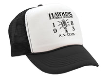 Load image into Gallery viewer, HAWKINS MIDDLE SCHOOL - AV CLUB - stranger - Vintage Retro Style Trucker Cap Hat - Five Panel Retro Style TRUCKER Cap
