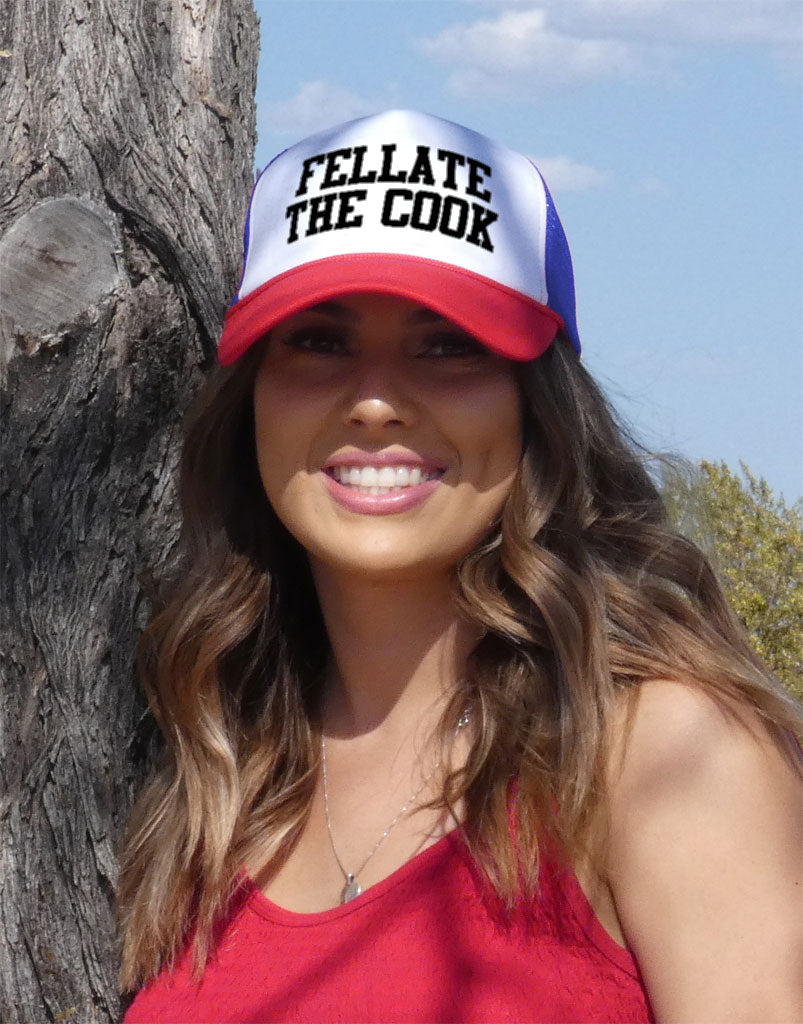 Fellate The Cook - Five Panel Retro Style TRUCKER Cap