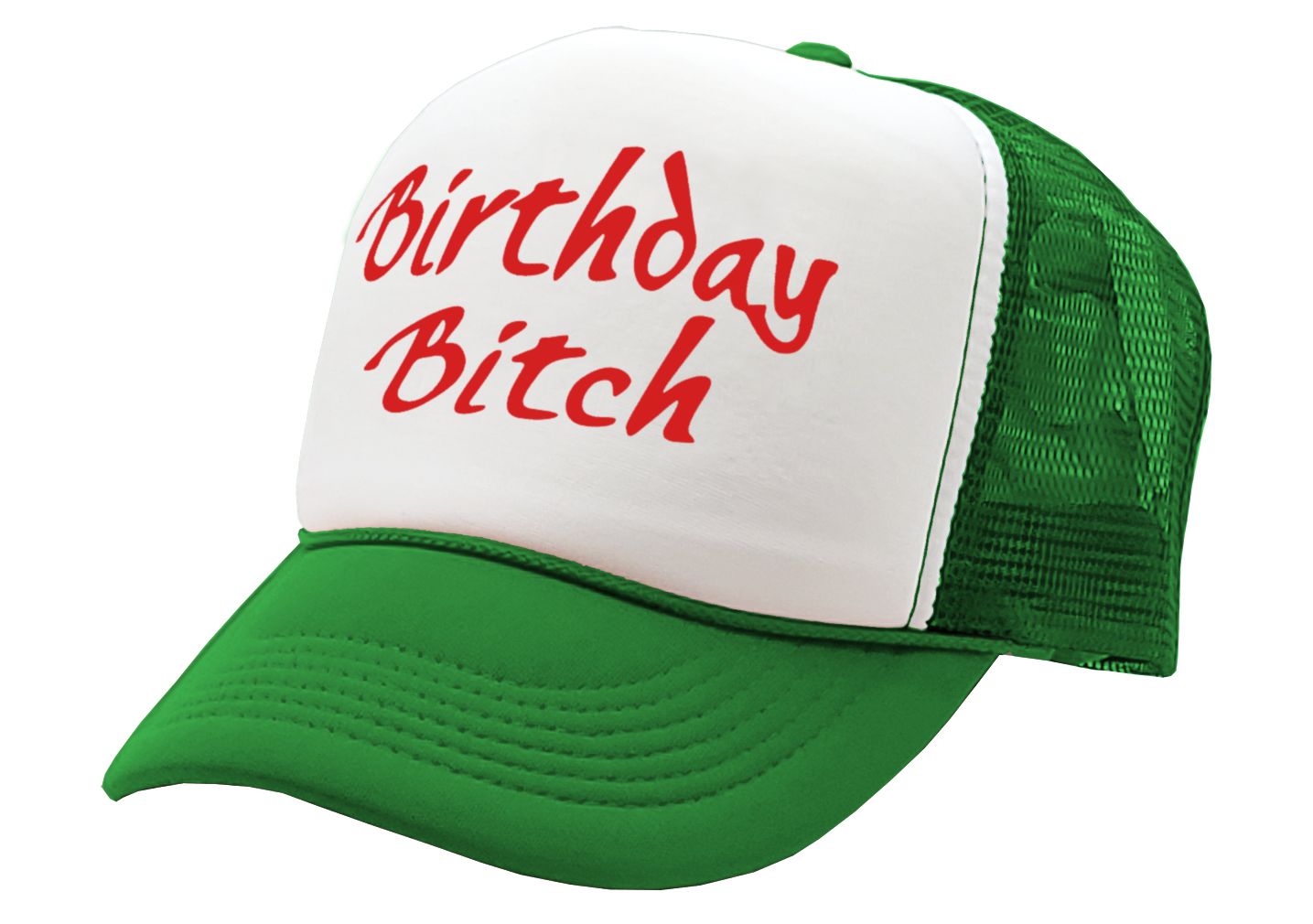 BIRTHDAY BITCH - funny gift party prank joke - Vintage Retro Style Trucker Cap Hat - Five Panel Retro Style TRUCKER Cap