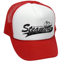 Load image into Gallery viewer, TheClevelandSteamers Trucker Hat Defecating Long John Peter Guy Family  - Mesh Cap - Five Panel Retro Style TRUCKER Cap
