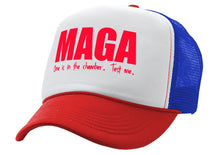 Load image into Gallery viewer, MAGA - One is in the chamber - Five Panel Retro Style TRUCKER Cap
