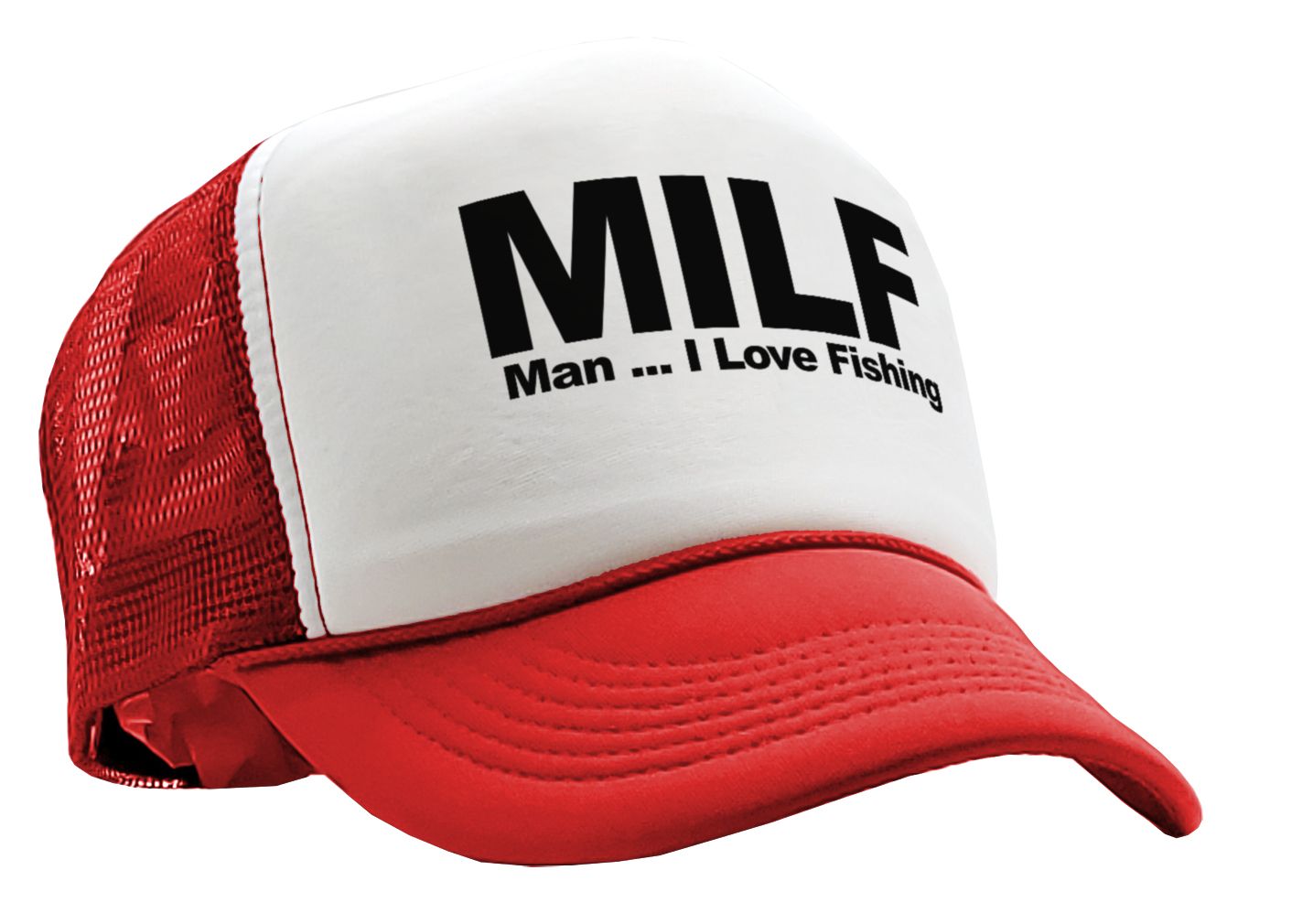 MILF - Man I Love Fishing - Five Panel Retro Style TRUCKER Cap