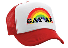 Load image into Gallery viewer, GAY AF - Five Panel Retro Style TRUCKER Cap
