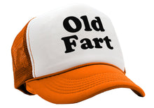 Load image into Gallery viewer, OLD FART - funny over the hill joke gag - Vintage Retro Style Trucker Cap Hat - Five Panel Retro Style TRUCKER Cap
