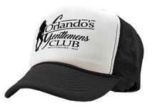 Load image into Gallery viewer, ORLANDOS GENTLEMENS CLUB - strip mafia - Vintage Retro Style Trucker Cap Hat - Five Panel Retro Style TRUCKER Cap
