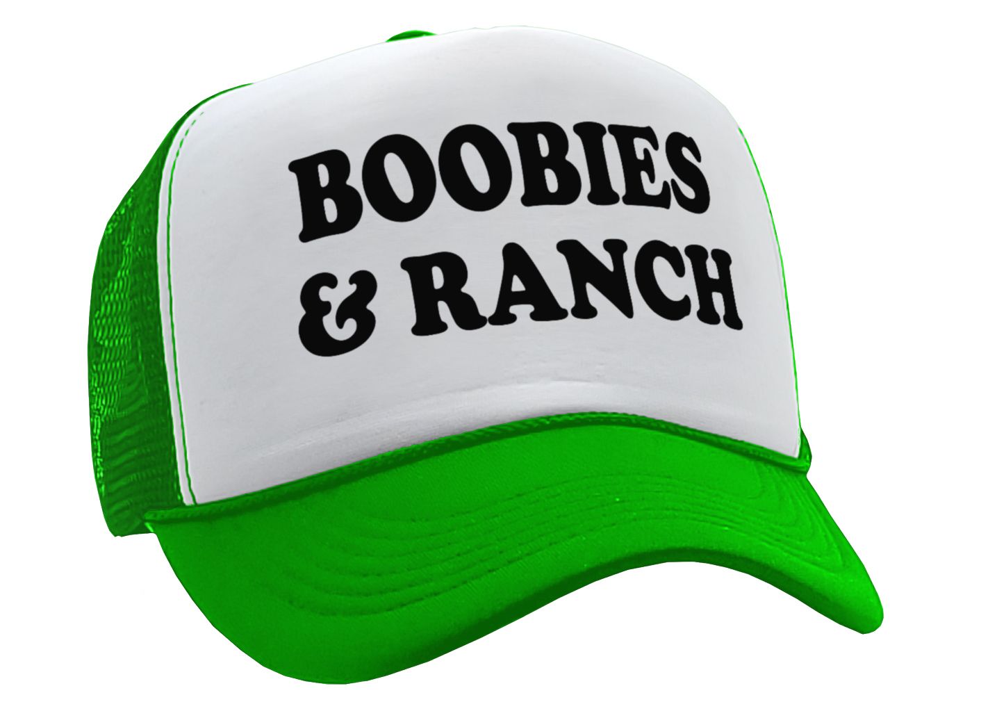 Boobies and Ranch - Vintage Retro Style Trucker Cap Hat - Five Panel Retro Style TRUCKER Cap