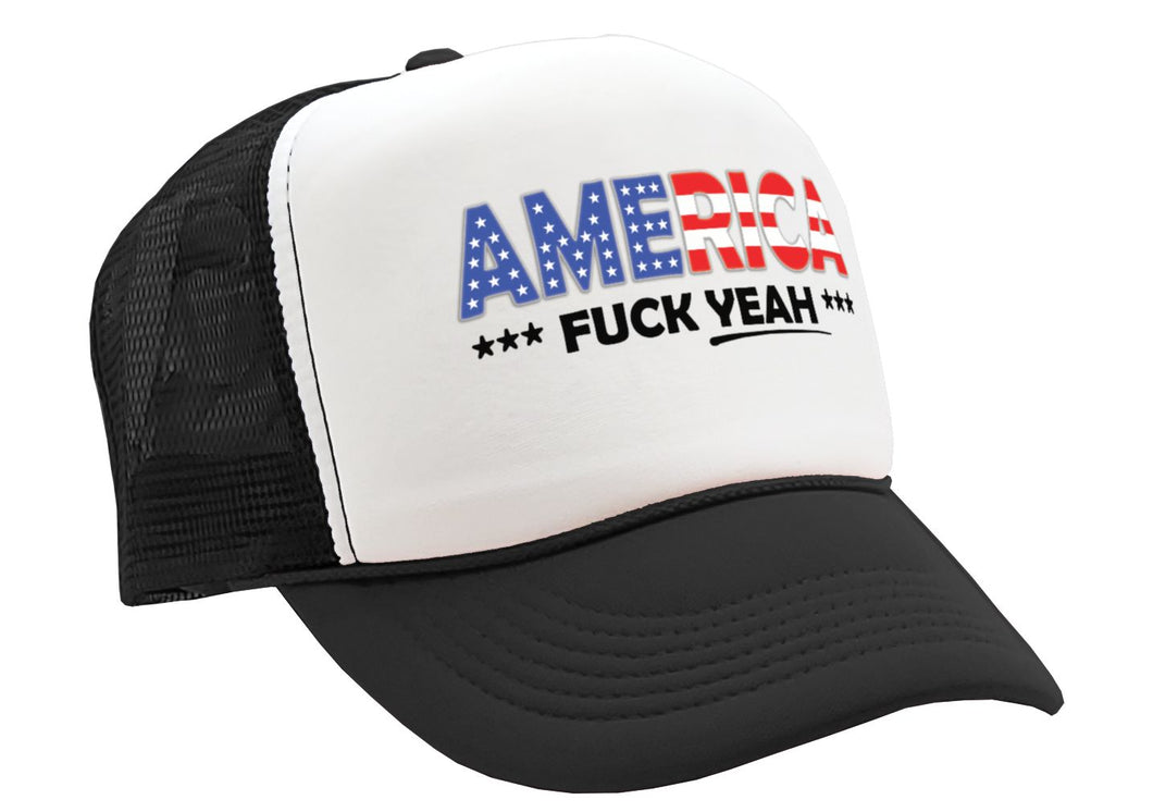 America F--- Yeah Adjustable Snap Back Trucker Hat