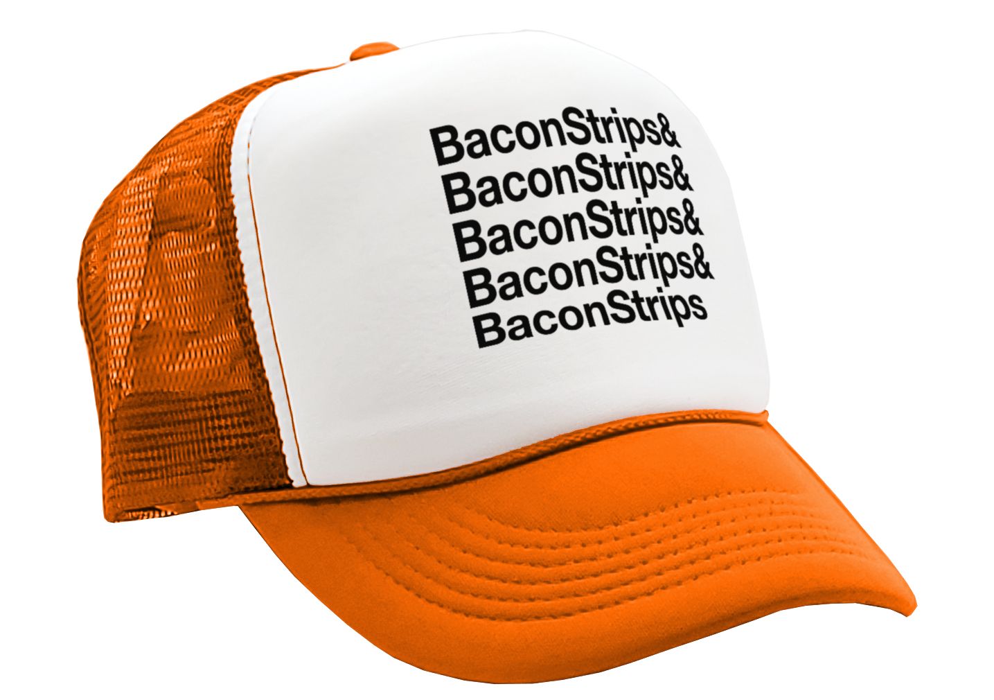 BACON STRIPS - epic food show - Vintage Retro Style Trucker Cap Hat - Five Panel Retro Style TRUCKER Cap