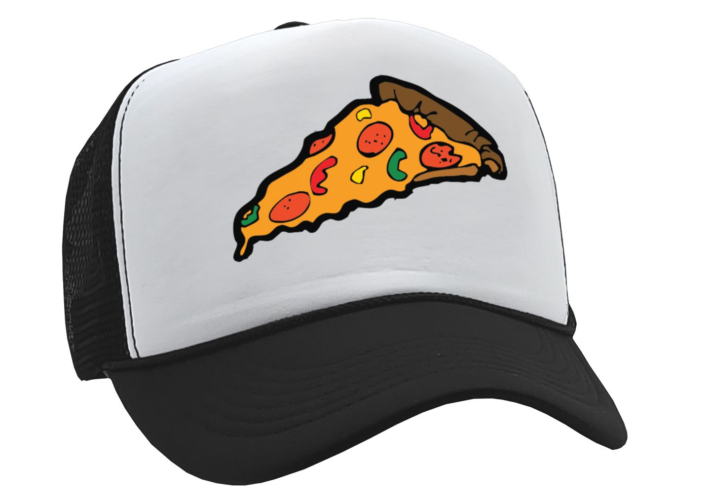 PIZZA SLICE - concession food truck - Five Panel Retro Style TRUCKER Cap