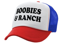 Load image into Gallery viewer, Boobies and Ranch - Vintage Retro Style Trucker Cap Hat - Five Panel Retro Style TRUCKER Cap
