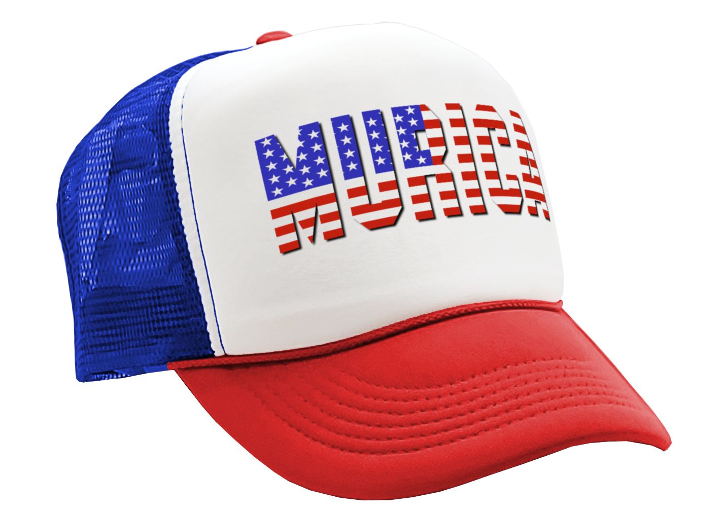 Adjustable Snap Back Trucker Cap Hat - MURICA - america 4th july independence day