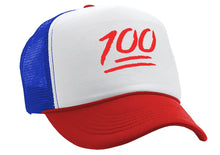 Load image into Gallery viewer, ONE HUNDRED POINTS - Five Panel Retro Style TRUCKER Cap
