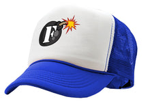 Load image into Gallery viewer, F BOMB - Five Panel Retro Style TRUCKER Cap
