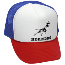 Load image into Gallery viewer, Horndog Trucker Hat - Mesh Cap - Five Panel Retro Style TRUCKER Cap
