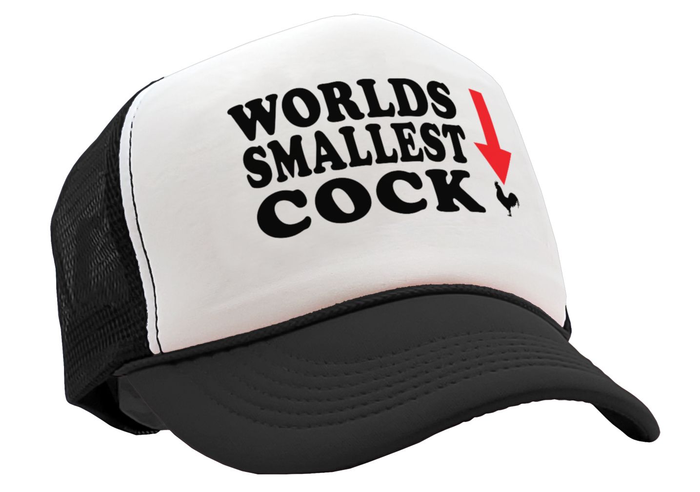 WORLD'S SMALLEST COCK - Five Panel Retro Style TRUCKER Cap