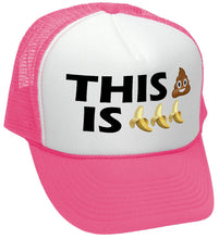 Load image into Gallery viewer, THIS S--- IS BANANAS - funny parody joke - Mesh Trucker Hat Cap - Five Panel Retro Style TRUCKER Cap
