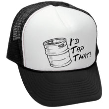 Load image into Gallery viewer, I&#39;d Tap That KEG - BEER - Trucker Hat - Mesh Cap - Five Panel Retro Style TRUCKER Cap
