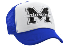 Load image into Gallery viewer, MISKATONIC - horror college university - Vintage Retro Style Trucker Cap Hat - Five Panel Retro Style TRUCKER Cap
