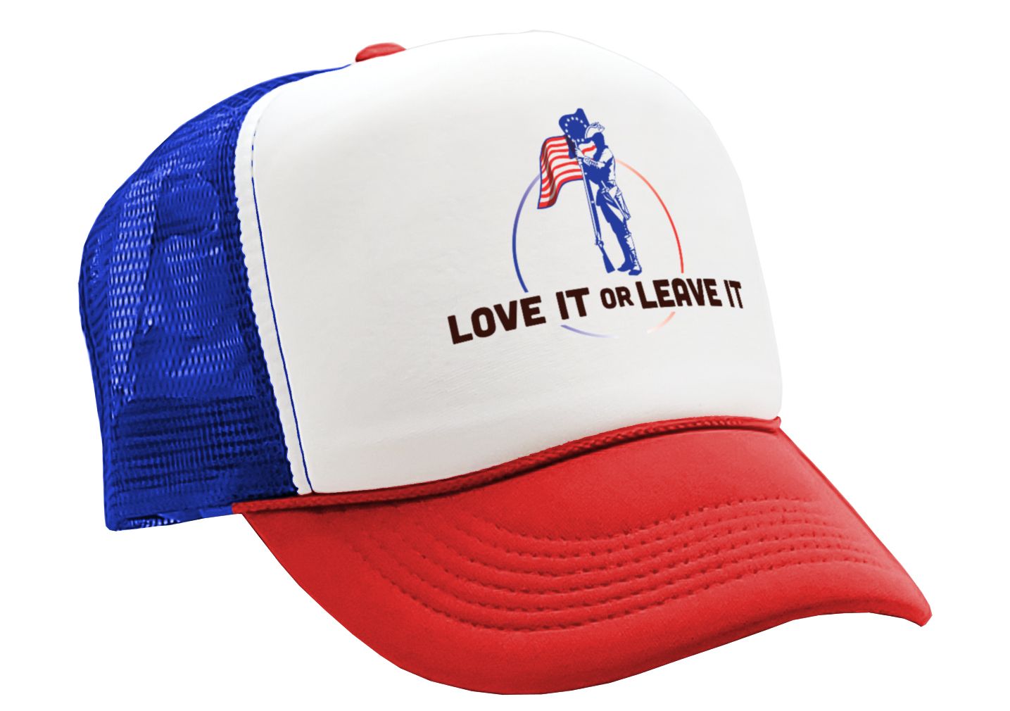 LOVE IT or LEAVE - America usa patriot murica - Vintage Retro Style Trucker Cap Hat