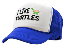 Load image into Gallery viewer, I LIKE TURTLES - Five Panel Retro Style TRUCKER Cap
