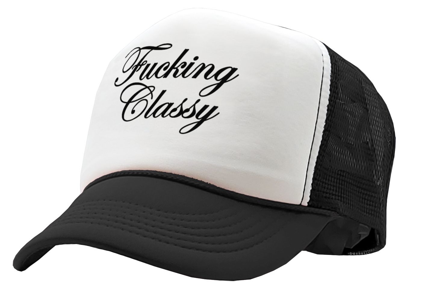 F---ING CLASSY - Five Panel Retro Style TRUCKER Cap