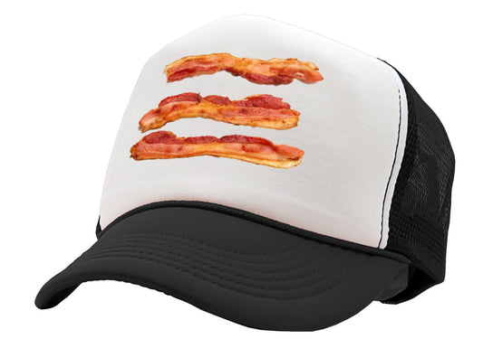 BACON - delicious breakfast ham - Vintage Retro Style Trucker Cap Hat - Five Panel Retro Style TRUCKER Cap