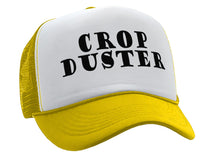 Load image into Gallery viewer, CROP DUSTER - funny fart prank joke - Vintage Retro Style Trucker Cap Hat - Five Panel Retro Style TRUCKER Cap
