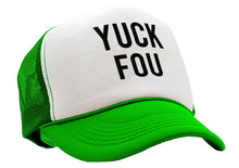 Load image into Gallery viewer, YUCK FOU - fuck you funny prank gag gift - Vintage Retro Style Trucker Cap Hat - Five Panel Retro Style TRUCKER Cap
