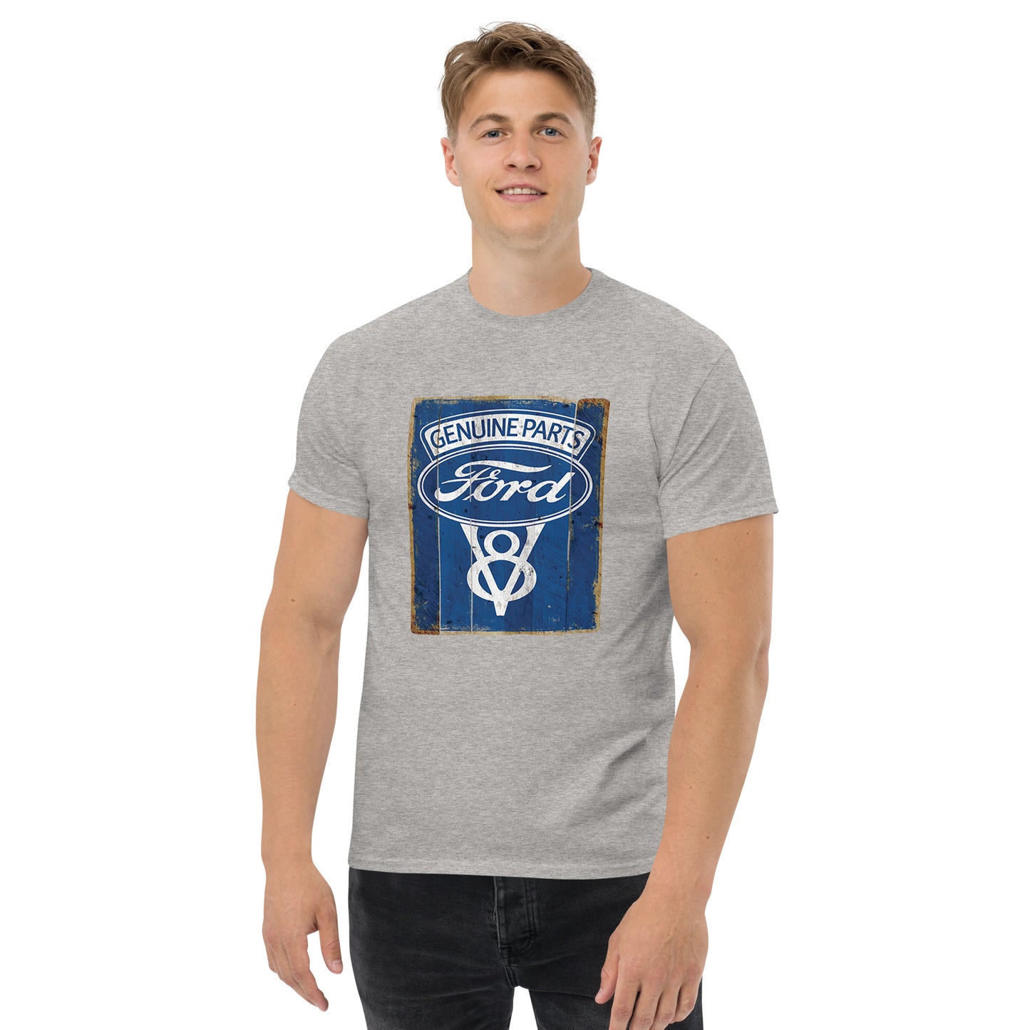 Ford Vintage Genuine Parts V8 Logo Unisex Cotton T-shirt