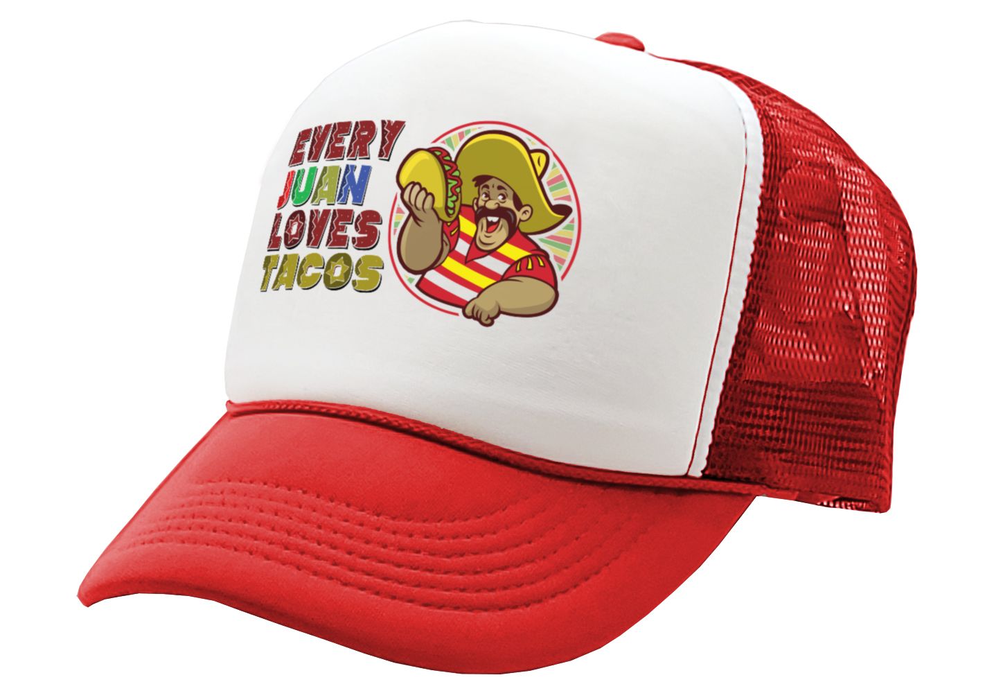 Every JUAN Loves Tacos - burrito - Five Panel Retro Style TRUCKER Cap